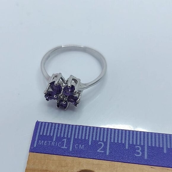 SALE! Natural Amethyst 925 Sterling Silver Earrings, Pendant, Ring 8.25 Set - Picture 8 of 10